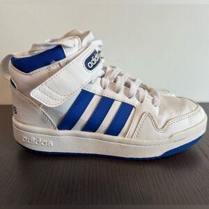 Boys Adidas Hi Top Sneakers shoes 4 Postmove Mid Royal Blue kids